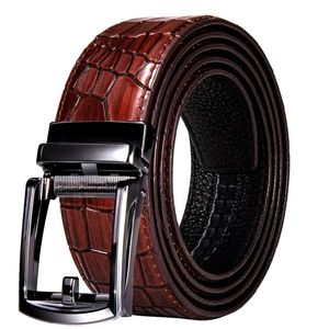 CROCODILE GENUINE LEATHER BELTZ-BROWN